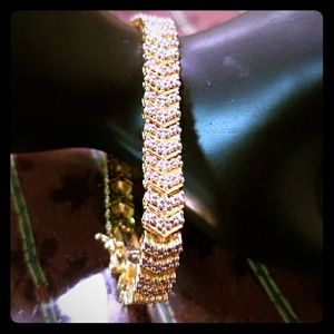 .25 Carats Diamond Chevron Tennis Bracelet, New